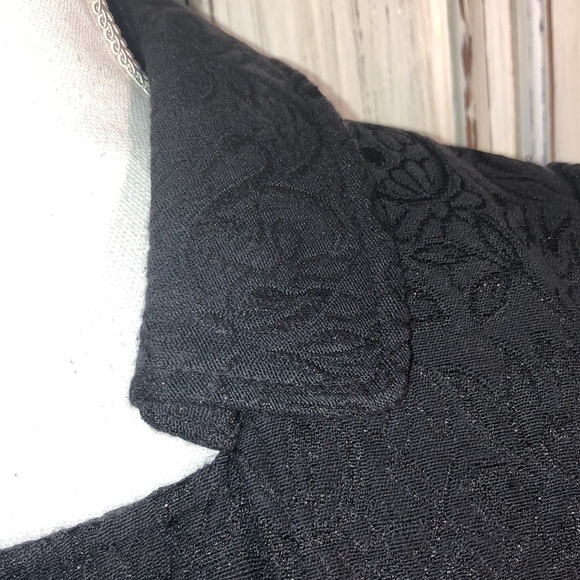 Priorities Black Jacquard Mid-Sleeve Cropped Jacket Size Small - Picture 6 of 12